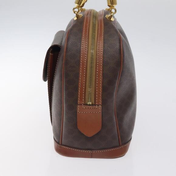 CELINE Macadam Canvas Hand Bag Pvc Leather Brown Gold - Picture 5 of 13